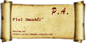 Plel Amadé névjegykártya
